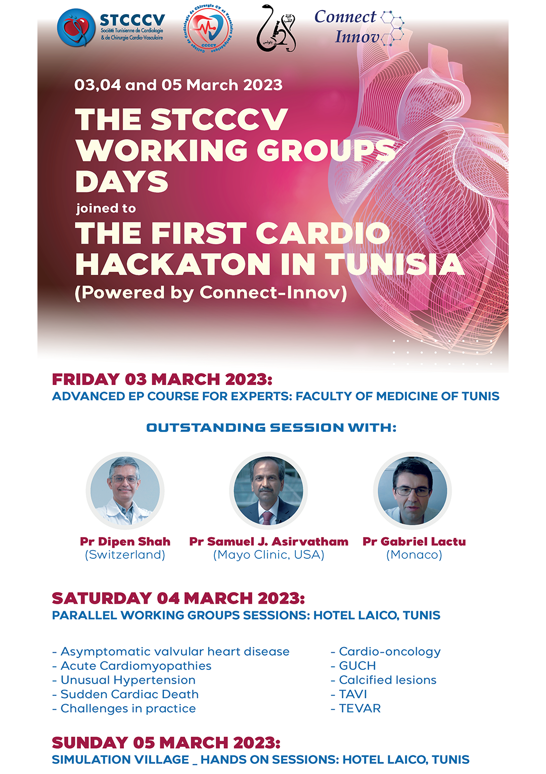 Journées de groupes de travail & le 1er Cardiohackathon en Tunisie