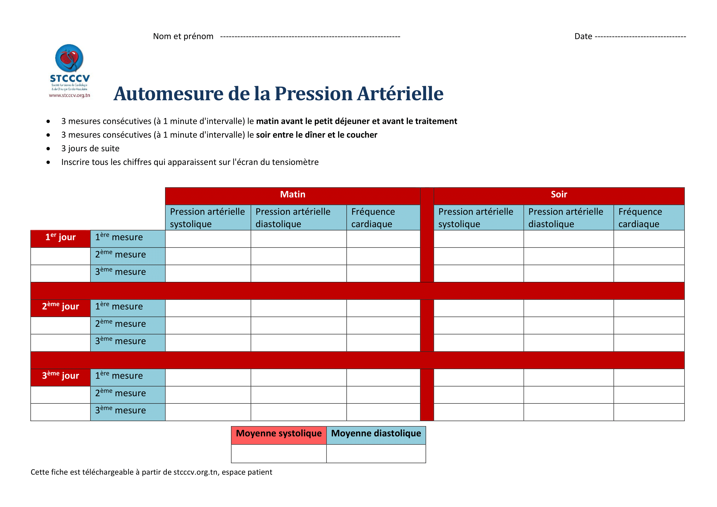 Automesure de la Pression Artérielle - STCCCV